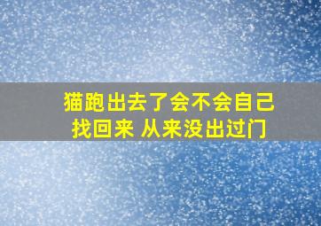 猫跑出去了会不会自己找回来 从来没出过门